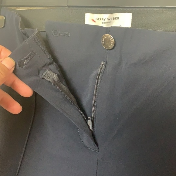 GERRY Weber navy blue slim fit capris size 10R - Picture 3 of 11